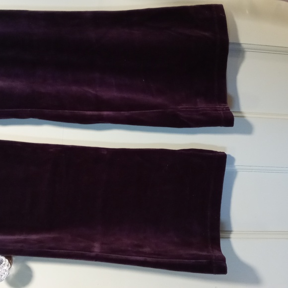 Women's Q&A velor bootcut elastic drawstring track pant jogger charcoal grey Med - Picture 3 of 7